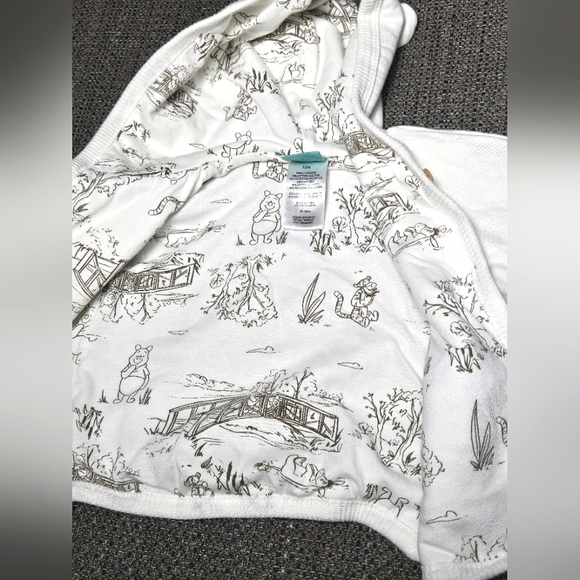 Infant Winnie The Pooh Hooded Button Up Jacket Babycore, 12 Months - Picture 2 of 3